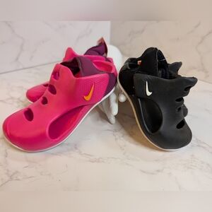 Nike Kids' Pink and Black Water-Friendly Athletic Sandals